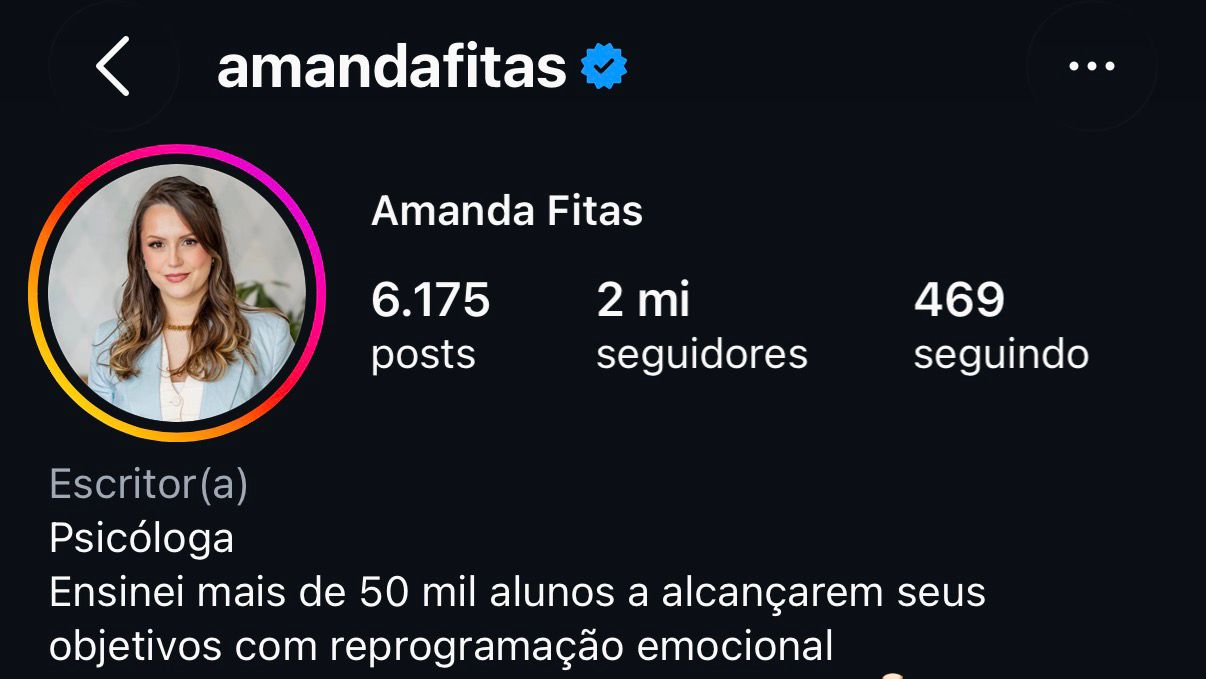 Perfil no Instagram