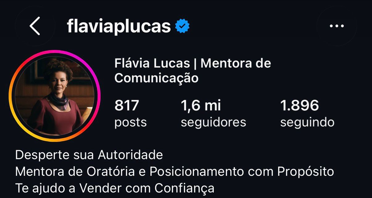 Perfil no Instagram