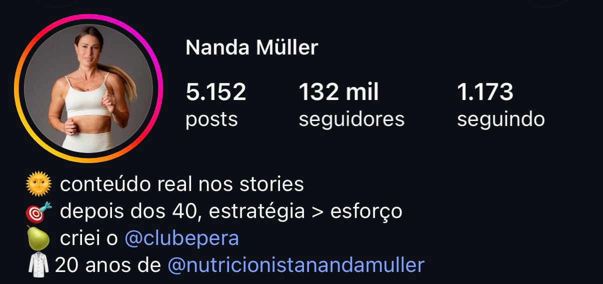 Perfil no Instagram
