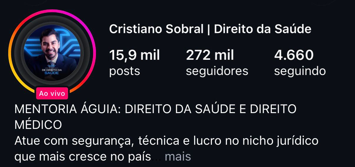 Perfil no Instagram