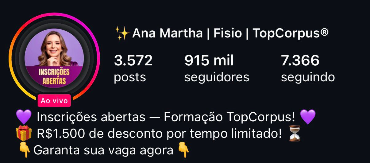Perfil no Instagram