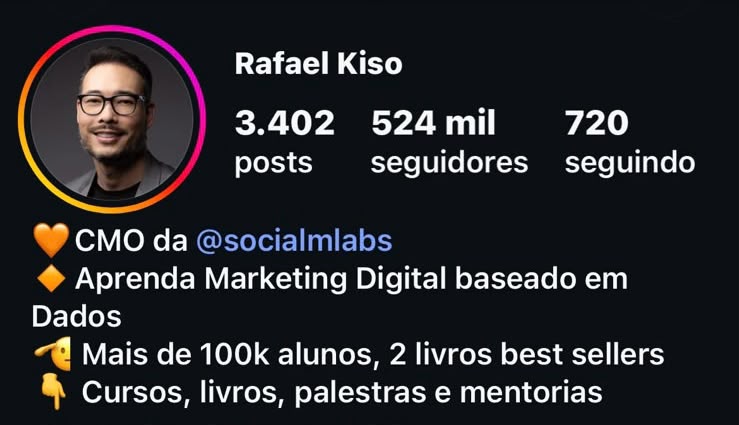 Perfil no Instagram