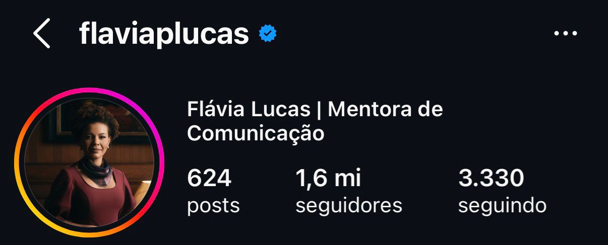 Fl&aacute;via Lucas - 1,6 milh&atilde;o de seguidores