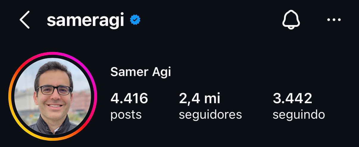 Samer Agi - 2,4 milh&otilde;es de seguidores
